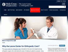 Tablet Screenshot of holycrossleonecenter.com